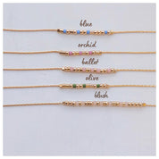 Gold Morse Code Bracelet: Personalized Word