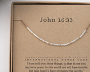 Do not be Anxious Morse Code Bracelet. Philippians 4:6 Bible Verse Christian Graduation Gift