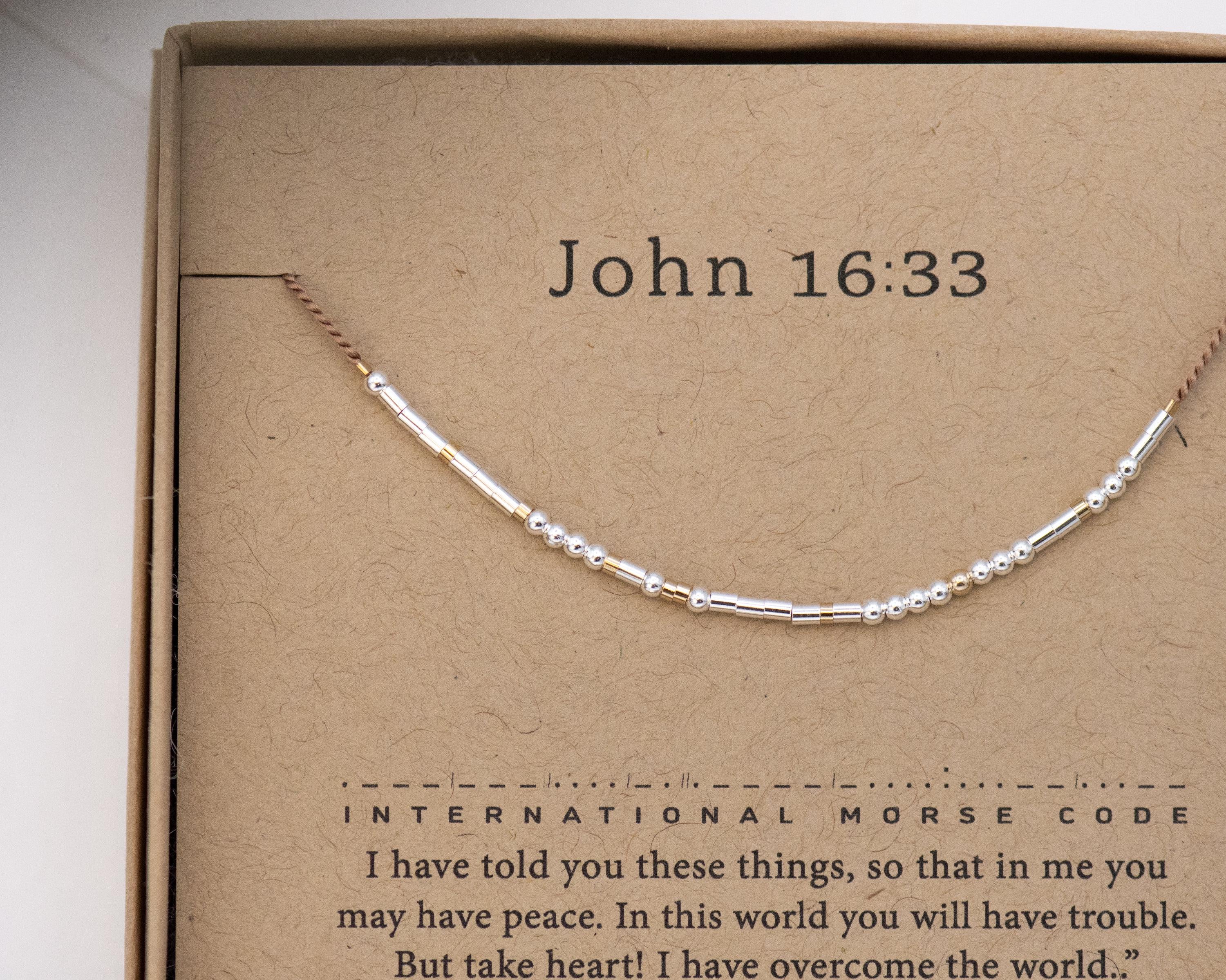 Do not be Anxious Morse Code Bracelet. Philippians 4:6 Bible Verse Christian Graduation Gift