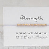 Gold Morse Code Bracelet: Personalized Word