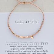 Rose Gold Bible Morse Code Bracelet