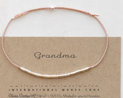 Grandma Morse Code Bracelet