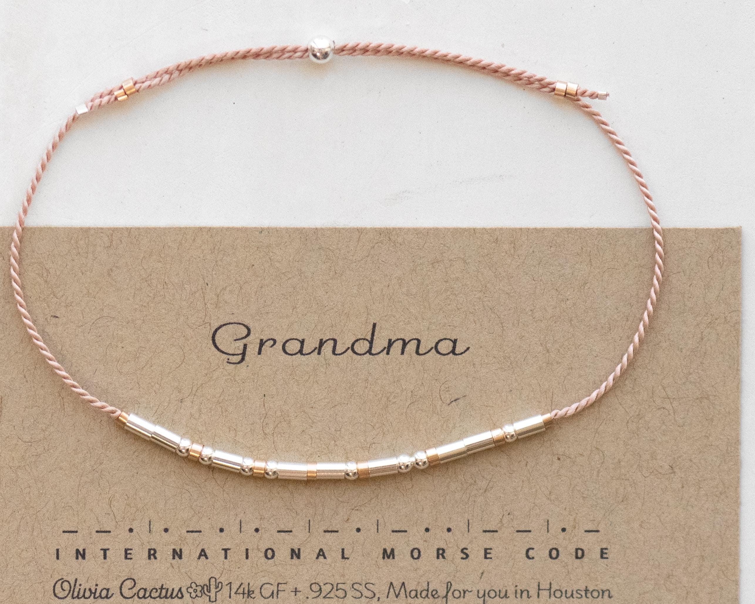 Grandma Morse Code Bracelet