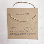 Romans 12:12 Bracelet - Maya - Silver & Gold Bracelet - Olivia Cactus Morse and Dainty Jewelry