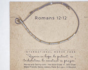 Romans 12:12 Bracelet - Maya - Silver & Gold Bracelet - Olivia Cactus Morse and Dainty Jewelry