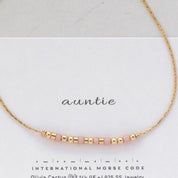 Auntie Morse Code Bracelet