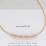 Auntie Morse Code Bracelet