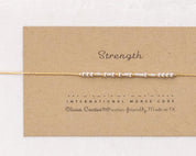 Strength Morse Code Bracelet