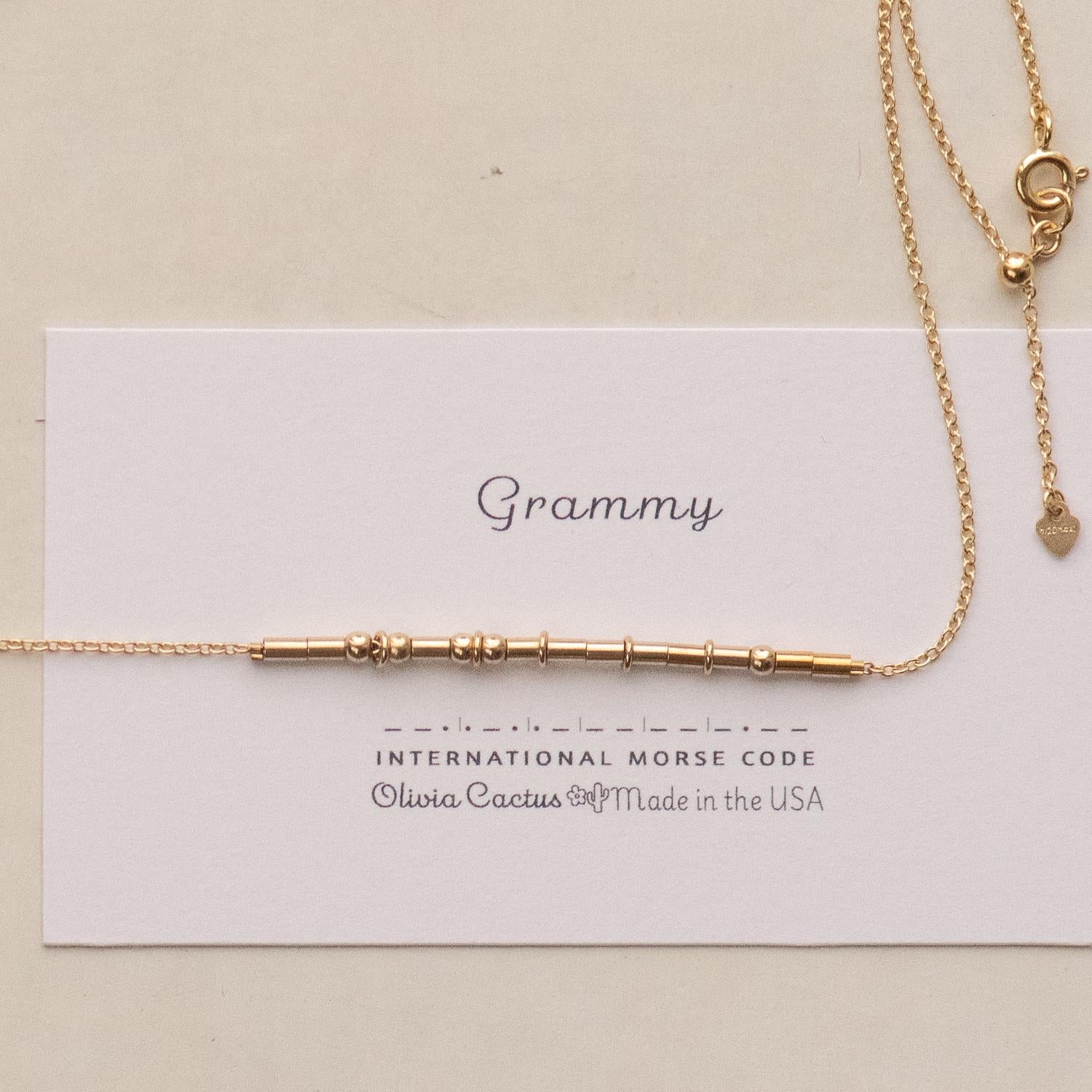 Personalized Morse Code Necklace