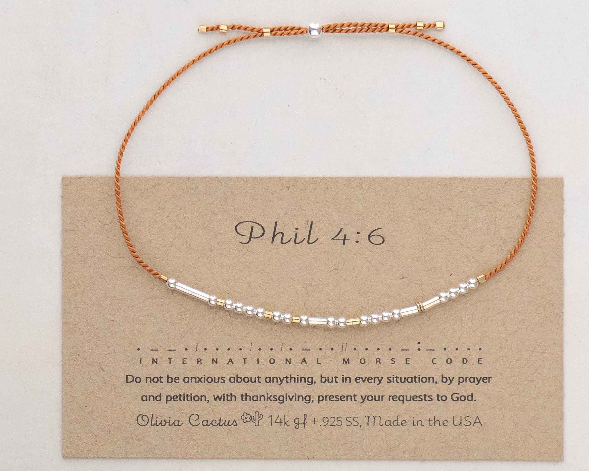 Strength Morse Code Bracelet