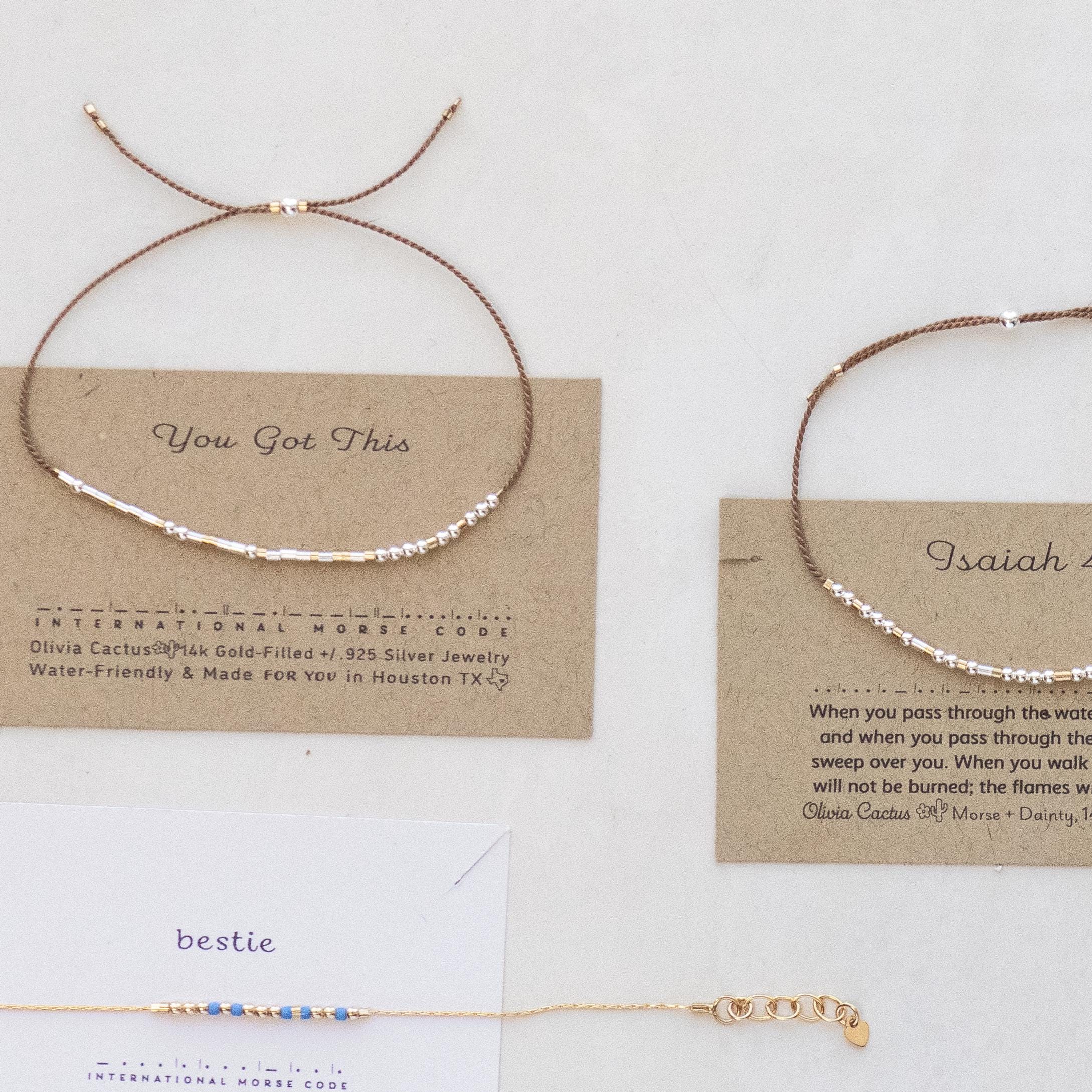 Grandma Morse Code Bracelet