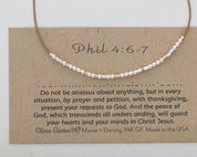 Do not be Anxious Morse Code Bracelet. Philippians 4:6 Bible Verse Christian Graduation Gift
