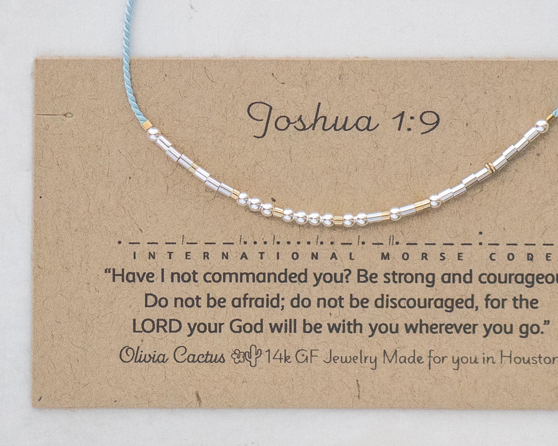 Be Strong - Sterling on Silk Morse Code Bracelet