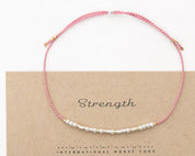 Strength Morse Code Bracelet