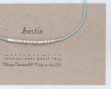 Custom Morse Code Bracelet, Silver & Rose Gold Beads, Friendship Jewelry