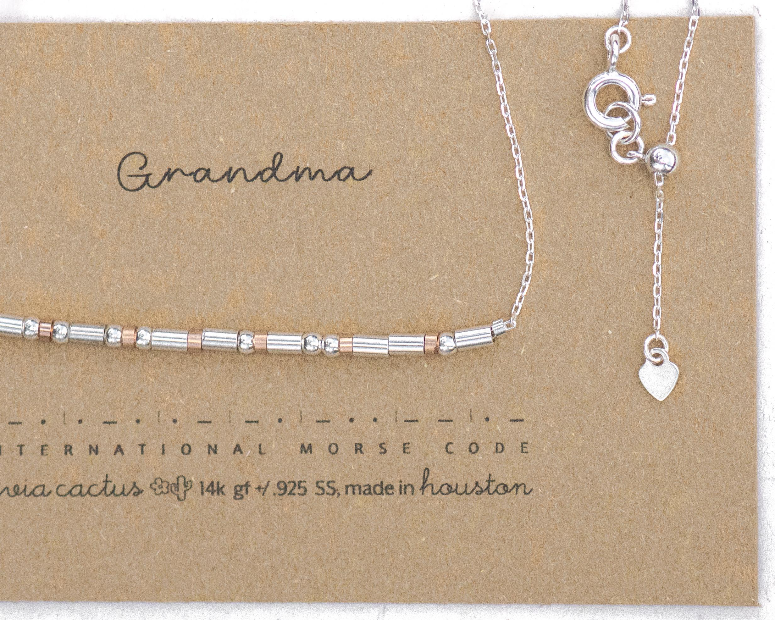 Grandma Morse Code Necklace