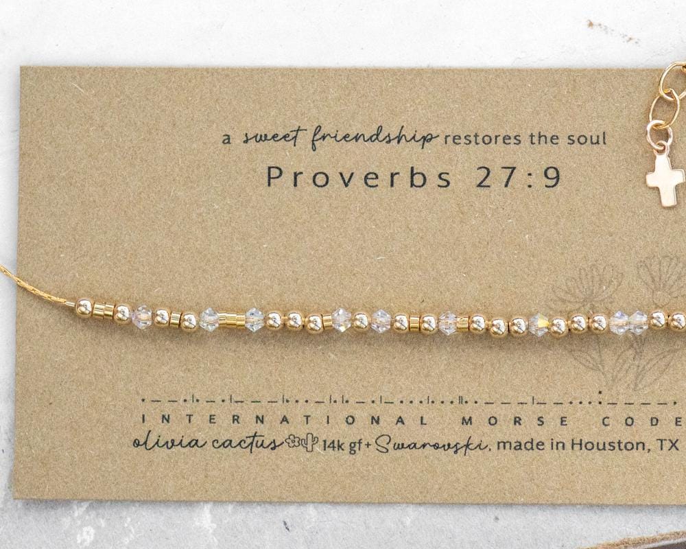 Isaiah 41:10 Morse Code Bracelet