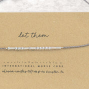Let Them Morse Code Bracelet
