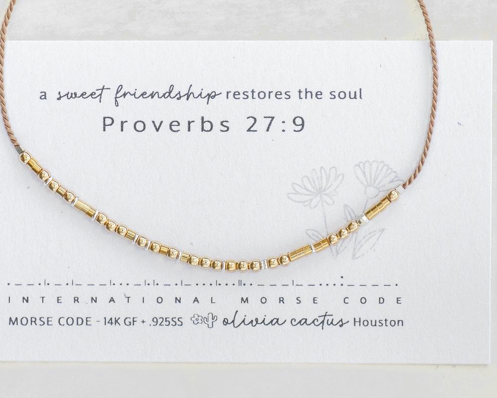 Philippians 4:6 Morse Code Bracelet