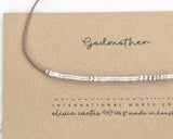 Morse Code Godmother Bracelet: Rose Gold & Silver