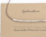 Morse Code Godmother Bracelet: Rose Gold & Silver, Adjustable Gift