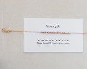 Gold Morse Code Bracelet: Personalized Word, Encouragement Gift