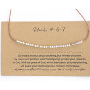 Do not be Anxious Morse Code Bracelet. Philippians 4:6 Bible Verse Christian Graduation Gift