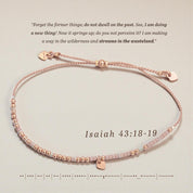 Rose Gold Bible Morse Code Bracelet