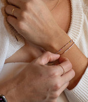 Silver Morse Code Bracelet