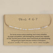Do Not Be Anxious Morse code bracelet minimalist Christian jewelry