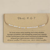 Do not be Anxious Morse Code Bracelet. Philippians 4:6 Bible Verse Christian Graduation Gift