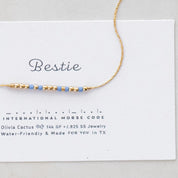 Custom Morse Code Bracelet, Colorful Beads