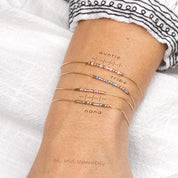 Custom Morse Code Bracelet, Colorful Beads