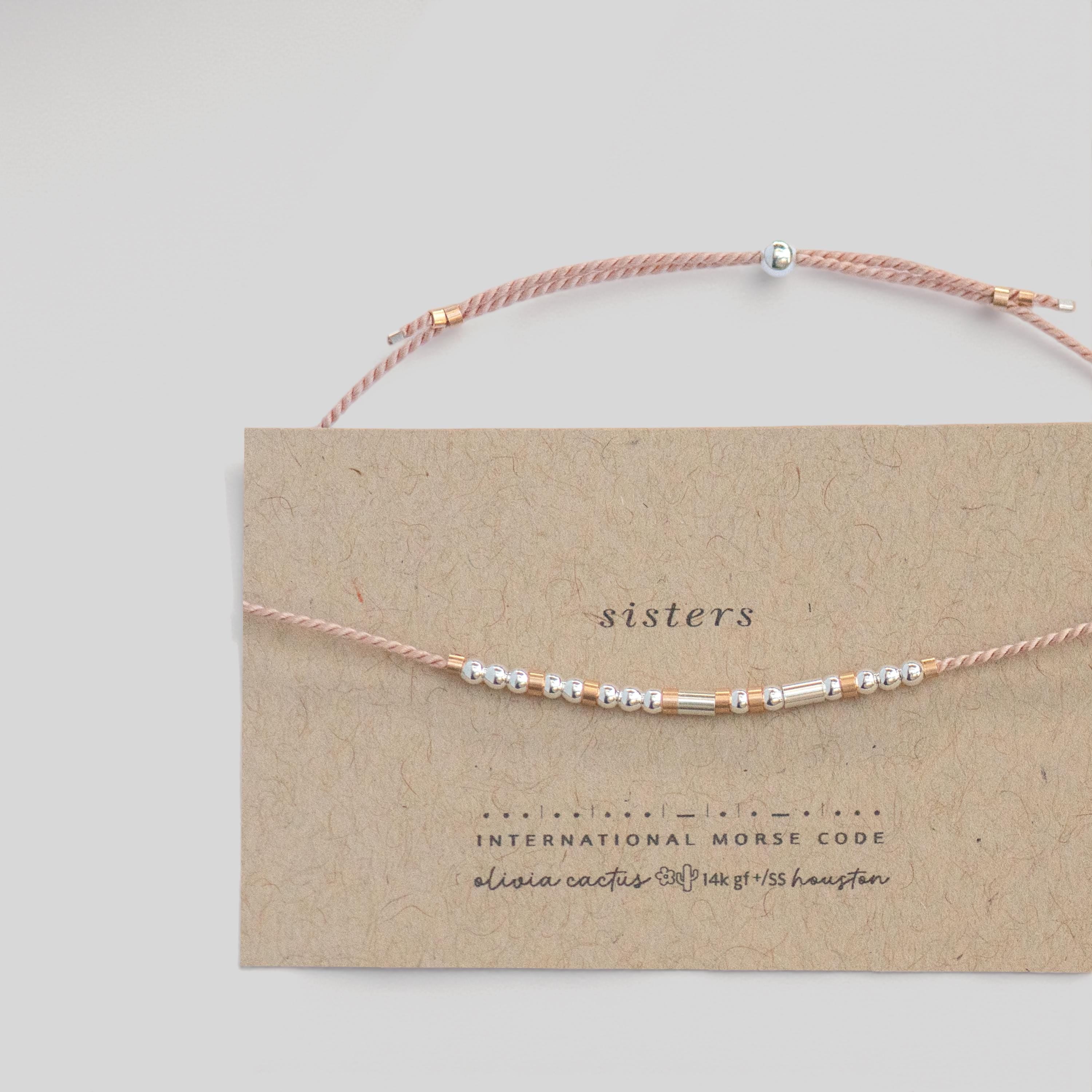 Sister Morse Code Bracelet
