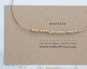 Morse Code Bracelet w/ Swarovski Crystals