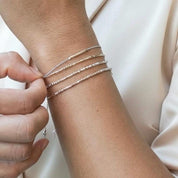 Be Strong - Sterling on Silk Morse Code Bracelet