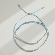 Be Strong - Sterling on Silk Morse Code Bracelet