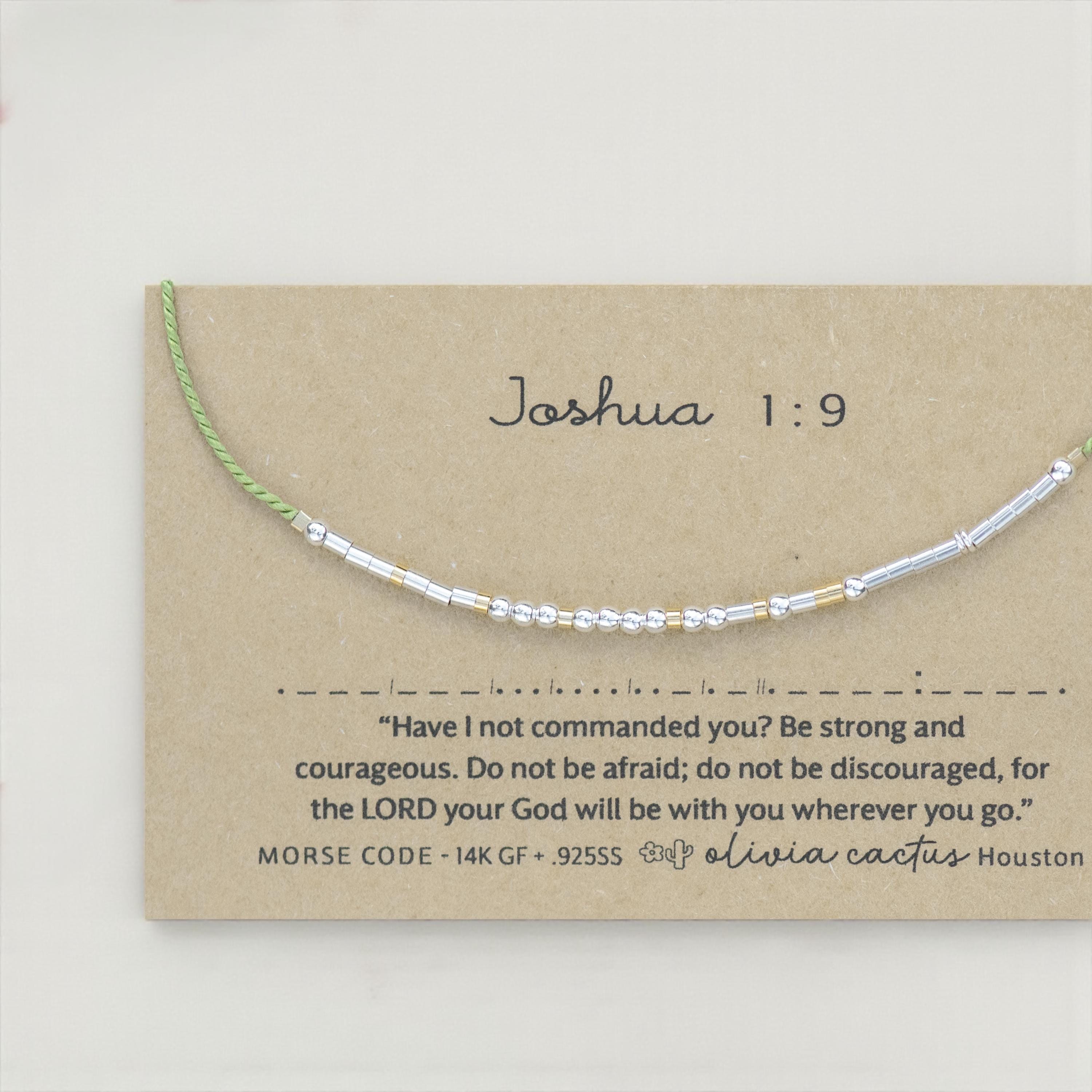 Be Strong - Sterling on Silk Morse Code Bracelet
