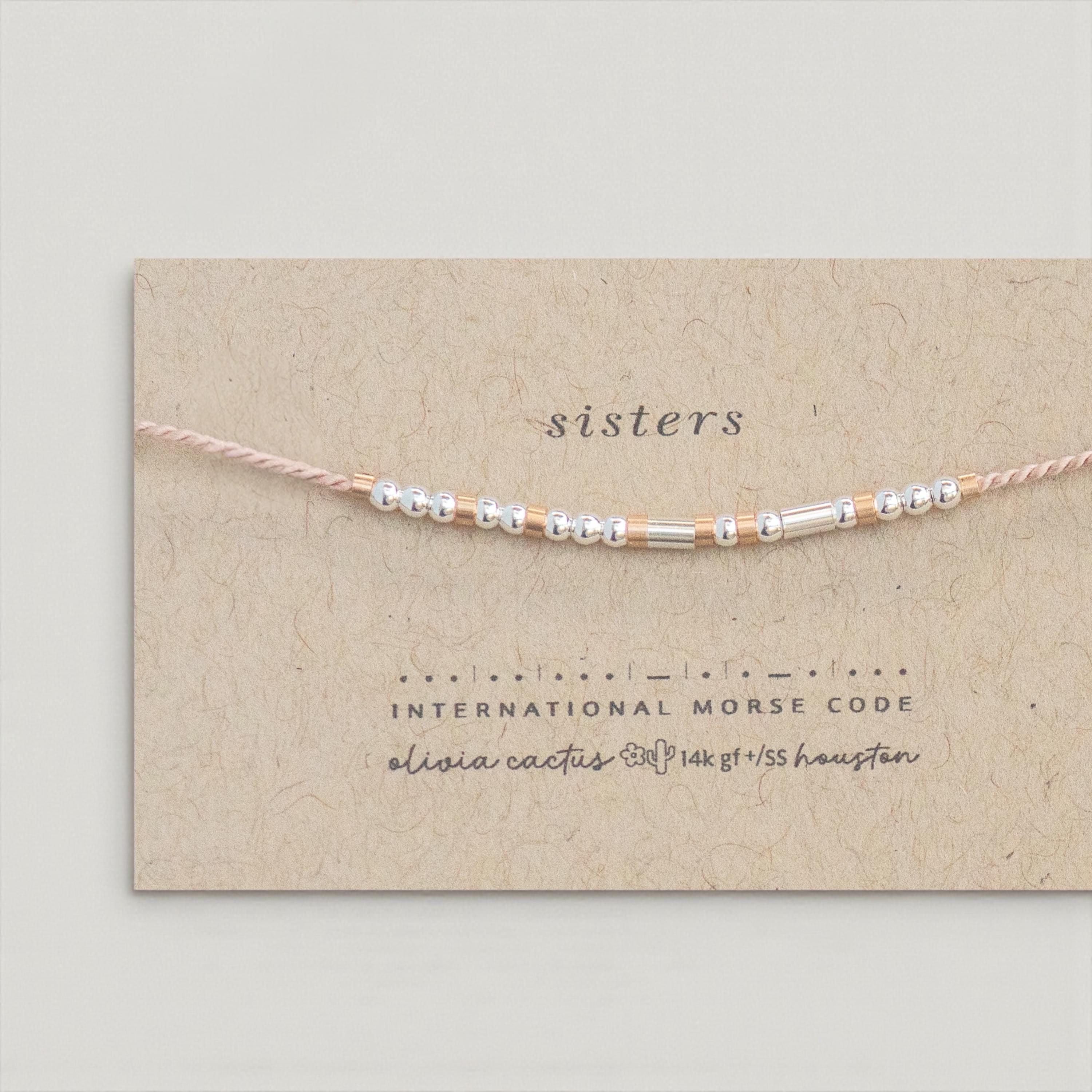 Sister Morse Code Bracelet