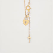 Heart Lock and Key Necklace