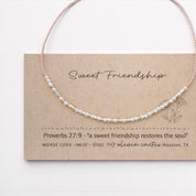 Sweet Friendship Morse Code Bracelet. Proverbs 27:9 or Custom Bible Verse. Silver, GoldFilled Gift.