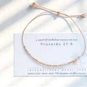 Rose Gold Friendship Morse Bracelet