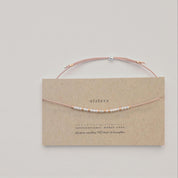 Custom Morse Code Bracelet, Silver & Rose Gold Beads, Friendship Jewelry