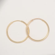 20mm endless hoop earrings in 14k gold filled