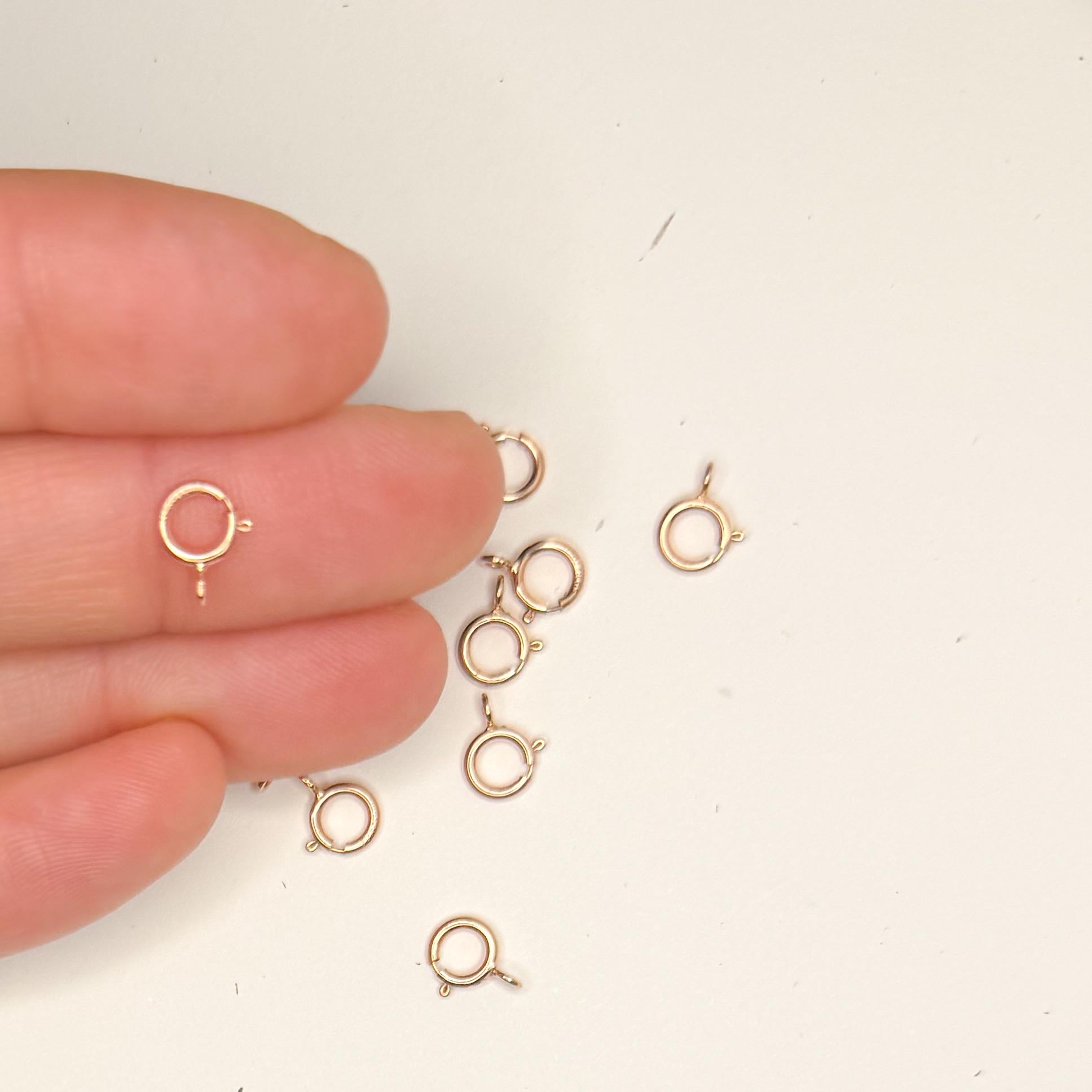 14k rose gold filled 5mm spring ring clasps