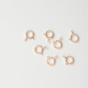 14k rose gold filled 5mm spring ring clasps with open ring, by Olivia Cactus