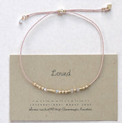 Loved Morse Code Bracelet w/ Swarovski Crystals