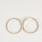20mm endless hoop earrings in 14k gold filled