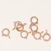 14k rose gold filled 5mm spring ring clasps