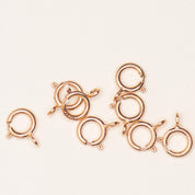 14k rose gold filled 5mm spring ring clasps